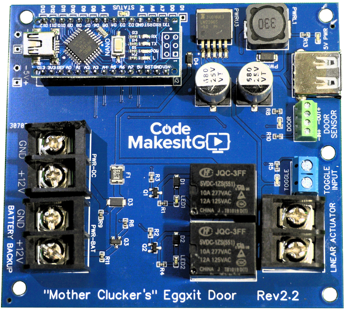 Automated  Chicken Coop Door (Board Only)